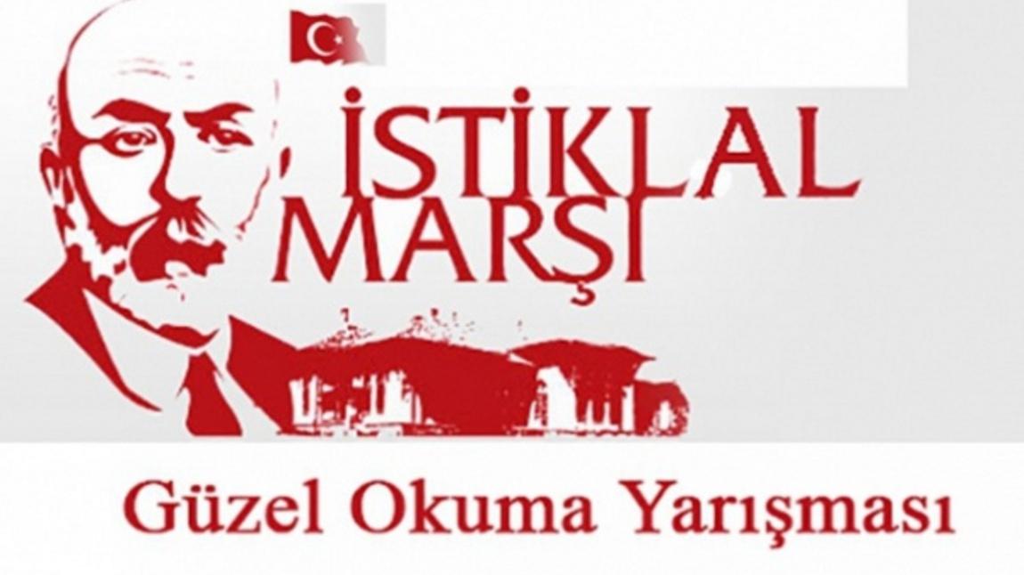 OKULUMUZDA İSTİKLAL MARŞINI GÜZEL OKUMA YARIŞMASI YAPILDI.